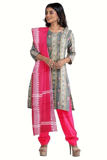 Odisha Sambalpuri Handloom Cotton Dupatta with weaving and Ikat woven border from the Weavers of Odisha Temple Border & Stole For Girls & Women (Multicolor 29, 2.5 Meter) - Dupattas by Utkal Handlooms