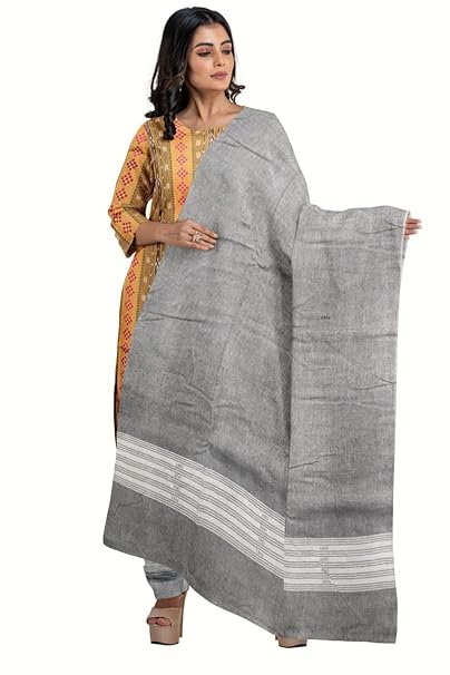 Odisha Sambalpuri Handloom Cotton Dupatta with weaving and Ikat woven border from the Weavers of Odisha Temple Border & Stole For Girls & Women (Multicolor 24, 2.5 Meter) - Dupattas by Utkal Handlooms