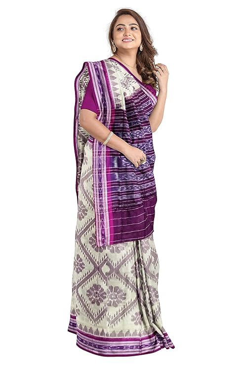 Odisha Sambalpuri Handloom Ikat Women Cotton Saree, Utkal Handloom Handmade Pure Cotton Khandua Saree, Ikkat Orissa Traditional Handloom Saree Without Blouse EMS5 - Saree