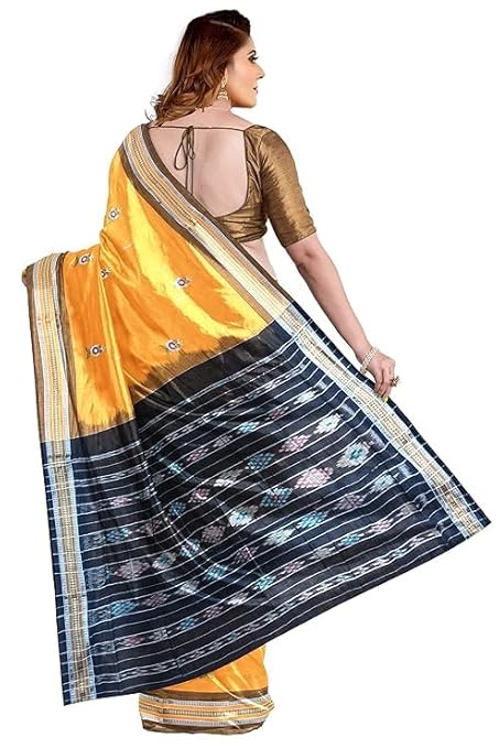 Odisha Sambalpuri Handloom Ikat Women Cotton Saree, Odisha Handloom Handmade Pure Cotton Khandua Saree, Ikkat Orissa Traditional Handloom Saree Without Blouse EMS15 - Saree