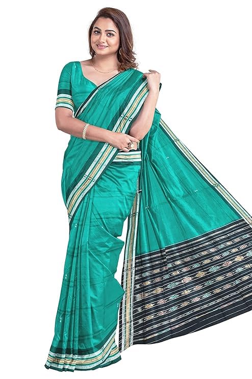 Sambalpuri Handloom Saree Women's Cotton Saree Odisha Utkal Handmade Pure Cotton Khandua Natural Cotton Ikat Sambalpuri Saree For Women Ikat Handloom Saree For Women - Saree