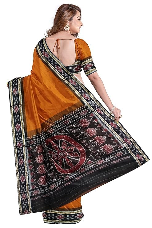Odisha Sambalpuri Handloom Ikat Women Cotton Saree, Odisha Handloom Handmade Pure Cotton Khandua Saree, Ikkat Orissa Traditional Handloom Saree Without Blouse EMS21 - Saree