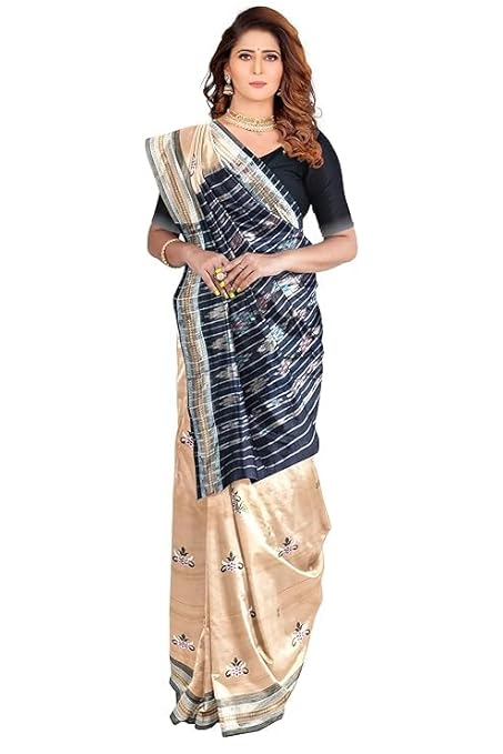 Odisha Sambalpuri Handloom Ikat Women Cotton Saree, Odisha Handloom Handmade Pure Cotton Khandua Saree, Ikkat Orissa Traditional Handloom Saree Without Blouse EMS39 - Saree