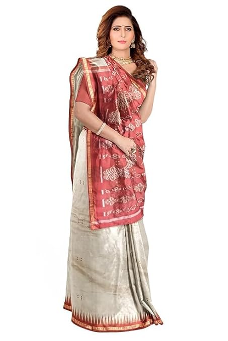 Odisha Sambalpuri Handloom Ikat Women Cotton Saree, Odisha Handloom Handmade Pure Cotton Khandua Saree, Ikkat Orissa Traditional Handloom Saree Without Blouse EMS44 - Saree