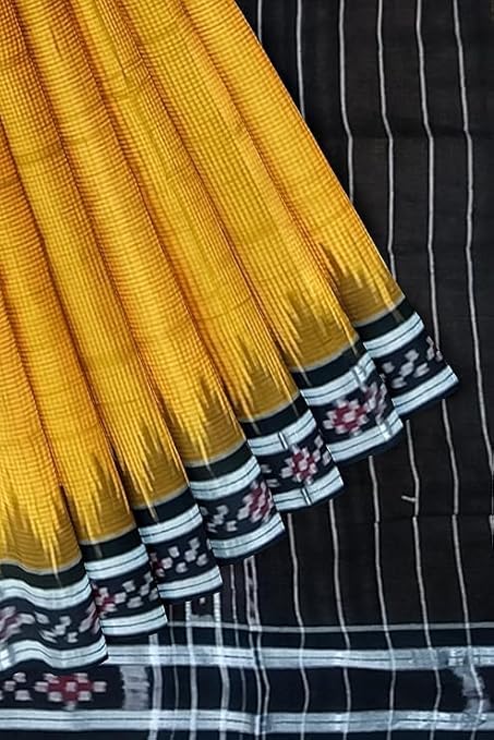 Odisha Sambalpuri Handloom Ikat Women Cotton Saree, Odisha Handloom Handmade Pure Cotton Khandua Saree, Ikkat Orissa Traditional Handloom Saree Without Blouse EMS46 - Saree