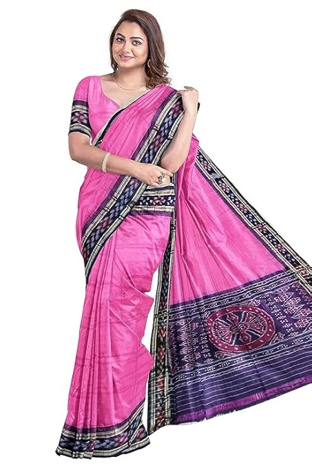 Odisha Sambalpuri Handloom Ikat Women Cotton Saree, Odisha Handloom Handmade Pure Cotton Khandua Saree, Ikkat Orissa Traditional Handloom Saree Without Blouse EMS1 - Saree