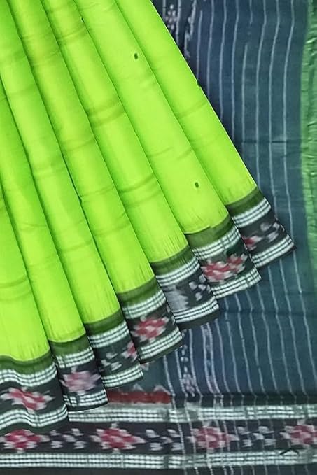 Odisha Sambalpuri Handloom Ikat Women Cotton Saree, Odisha Handloom Handmade Pure Cotton Khandua Saree, Ikkat Orissa Traditional Handloom Saree Without Blouse EMS82 - Saree