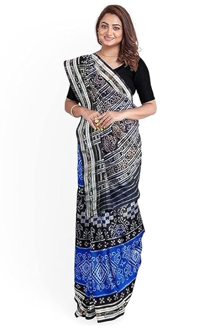 Odisha Sambalpuri Handloom Ikat Women Cotton Saree, Odisha Handloom Handmade Pure Cotton Khandua Saree, Ikkat Orissa Traditional Handloom Saree Without Blouse EMS94 - Saree