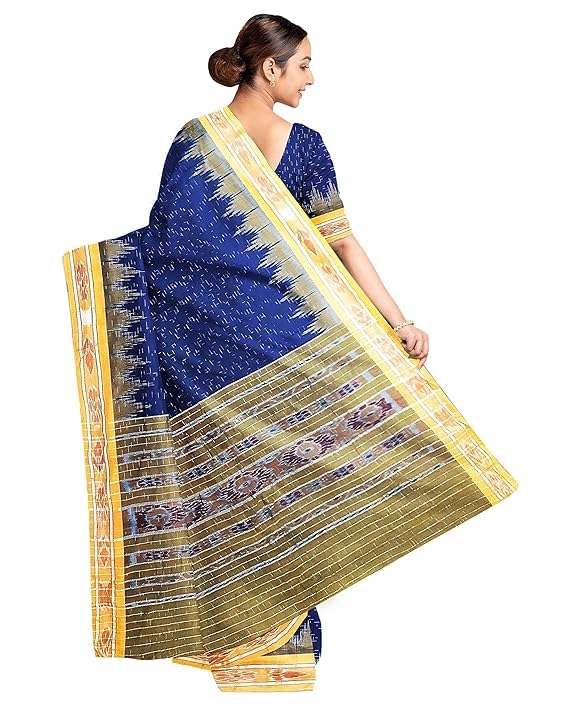 Odisha Sambalpuri Handloom Ikat Women Cotton Saree, Odisha Handloom Handmade Pure Cotton Khandua Saree, Ikkat Orissa Traditional Handloom Saree Without Blouse EMS97 - Saree