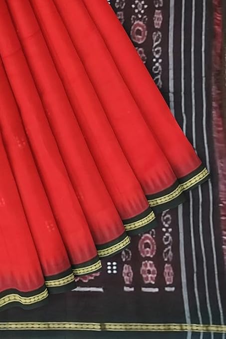 Odisha Sambalpuri Handloom Ikat Women Cotton Saree, Odisha Handloom Handmade Pure Cotton Khandua Saree, Ikkat Orissa Traditional Handloom Saree Without Blouse EMS119 - Saree