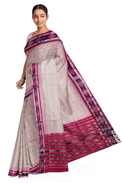 Odisha Sambalpuri Handloom Ikat Women Cotton Saree, Odisha Handloom Handmade Pure Cotton Khandua Saree, Ikkat Orissa Traditional Handloom Saree Without Blouse 166 - Saree by Utkal Handlooms