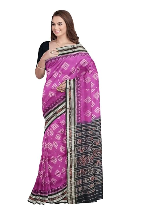 Odisha Sambalpuri Handloom Ikat Women Cotton Saree, Odisha Handloom Handmade Pure Cotton Khandua Saree, Ikkat Orissa Traditional Handloom Saree Without Blouse 188 - Saree by Utkal Handlooms